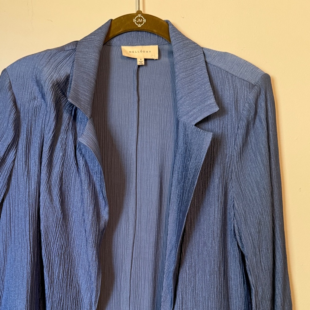 MELLODAY Textured Indigo Jacket